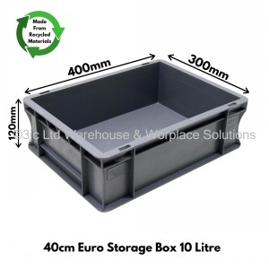 Heavy Duty Stacking Euro Box 40cm 10 Litre